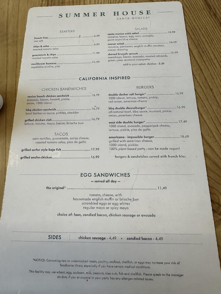 Summer House Santa Monica Menu - Image 2